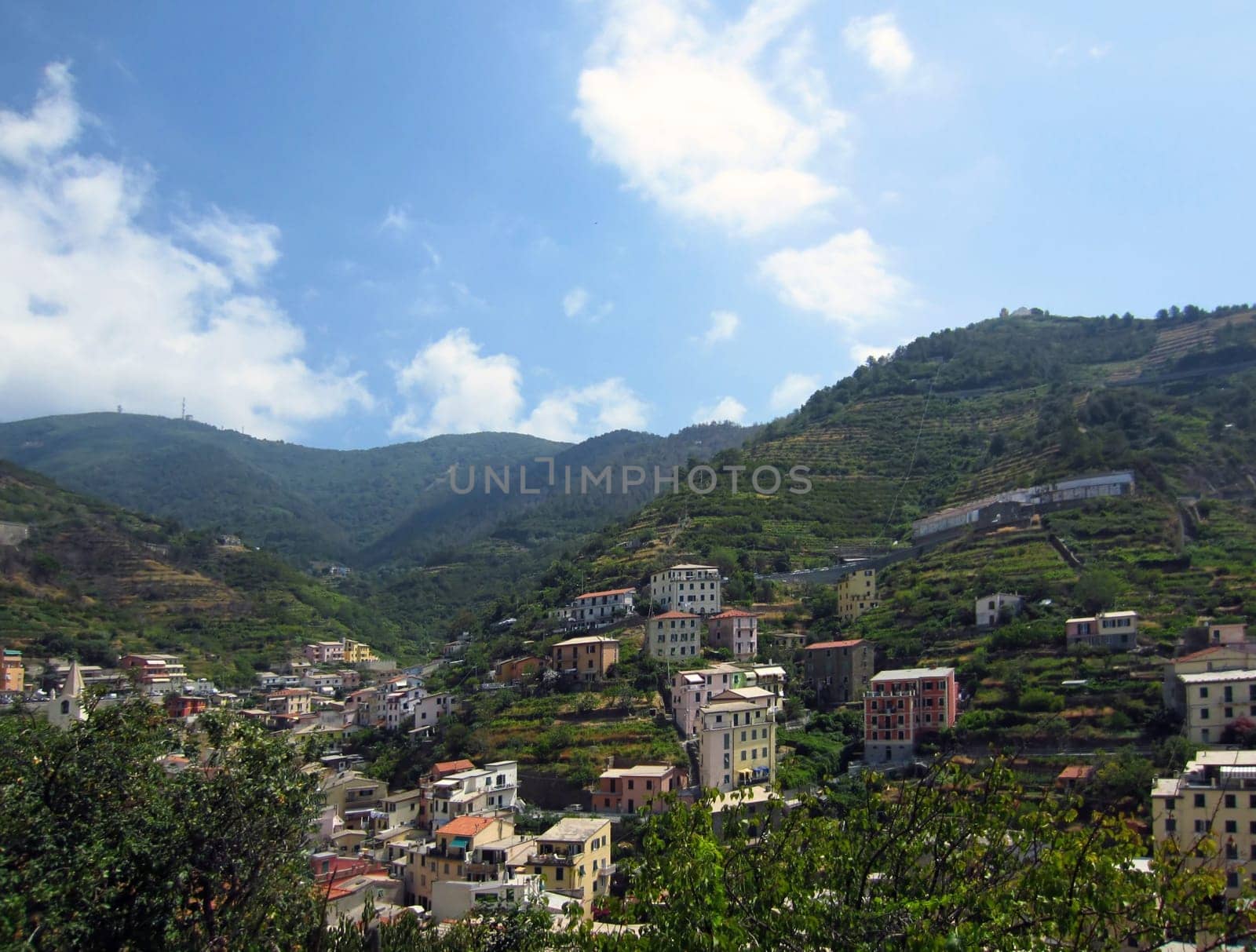 Village on Italian Coast in Liguria
