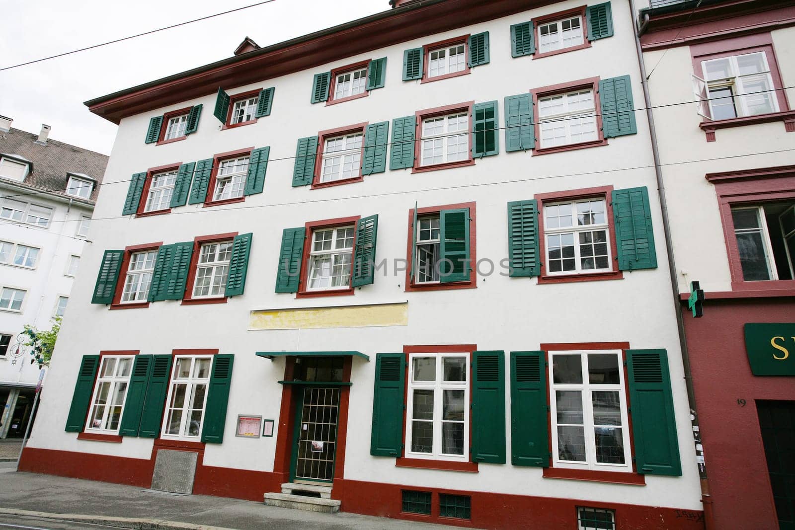 house and street of european town