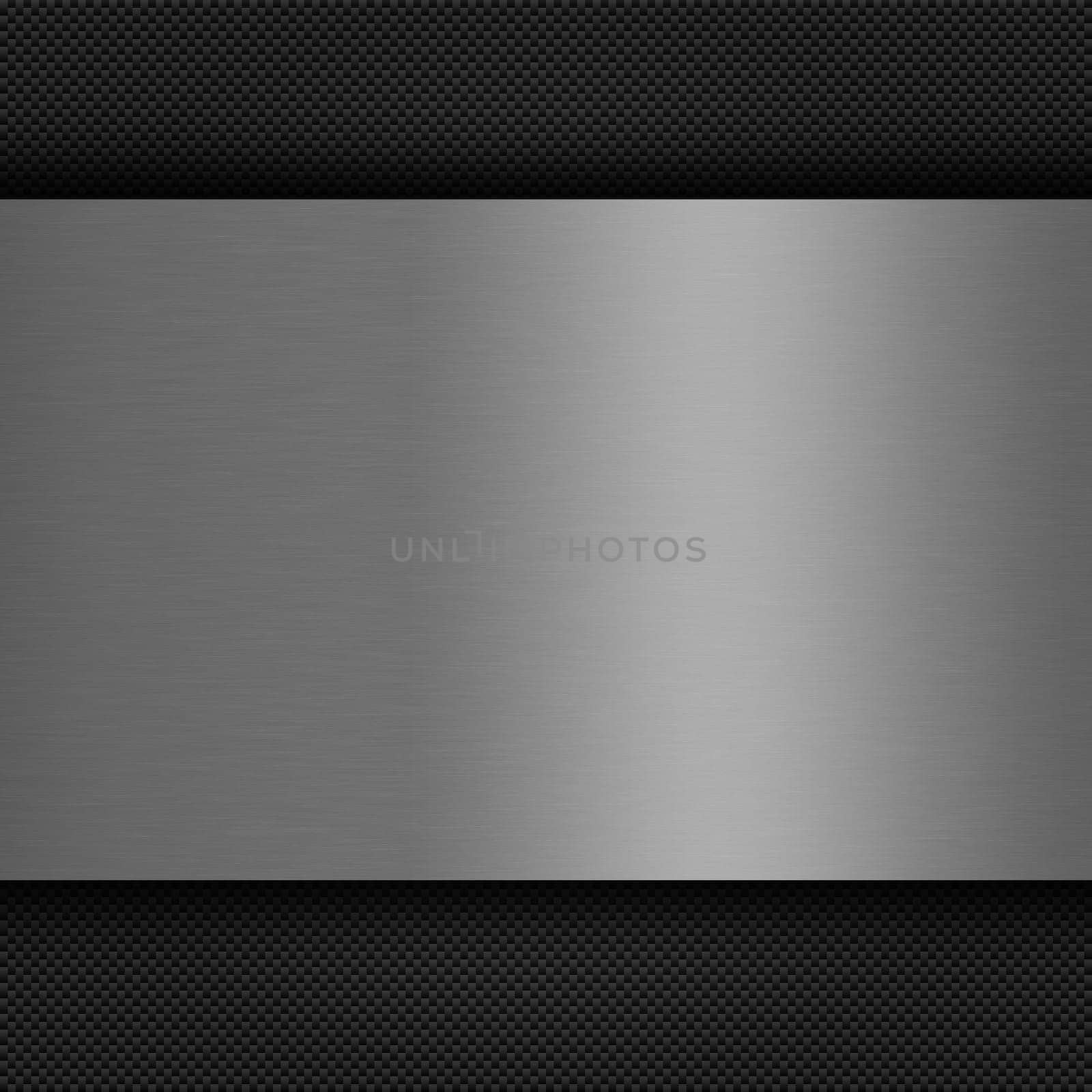 Template with aluminum sheet and carbon fibre in background
