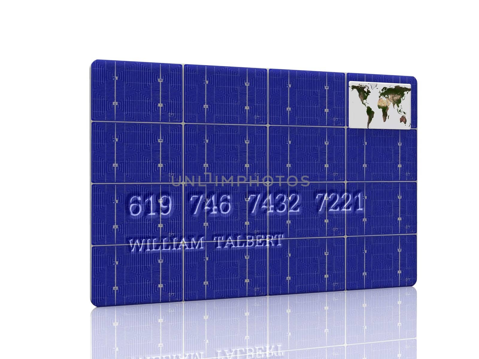 credit card and solar cell