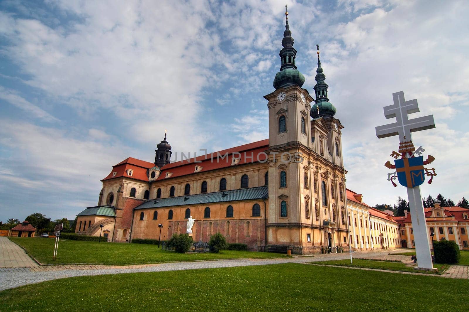 Basilica of the Assumption of the Virgin Mary and St Cyril and Methodius in Velehrad is part of the Velehrad monastery and is the most important pilgrimage church of the Czech Republic. Velehrad is a village in the Uherske Hradiste District (Zlin Region)