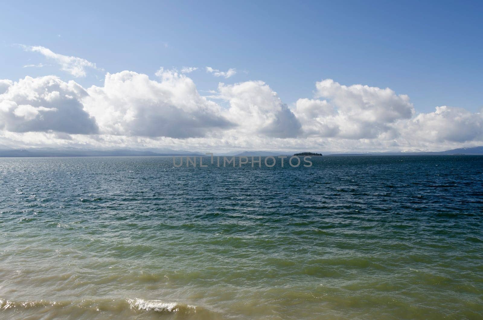 Yellowstone Lake in Yellowstone National Park in Wyoming in the United States of America