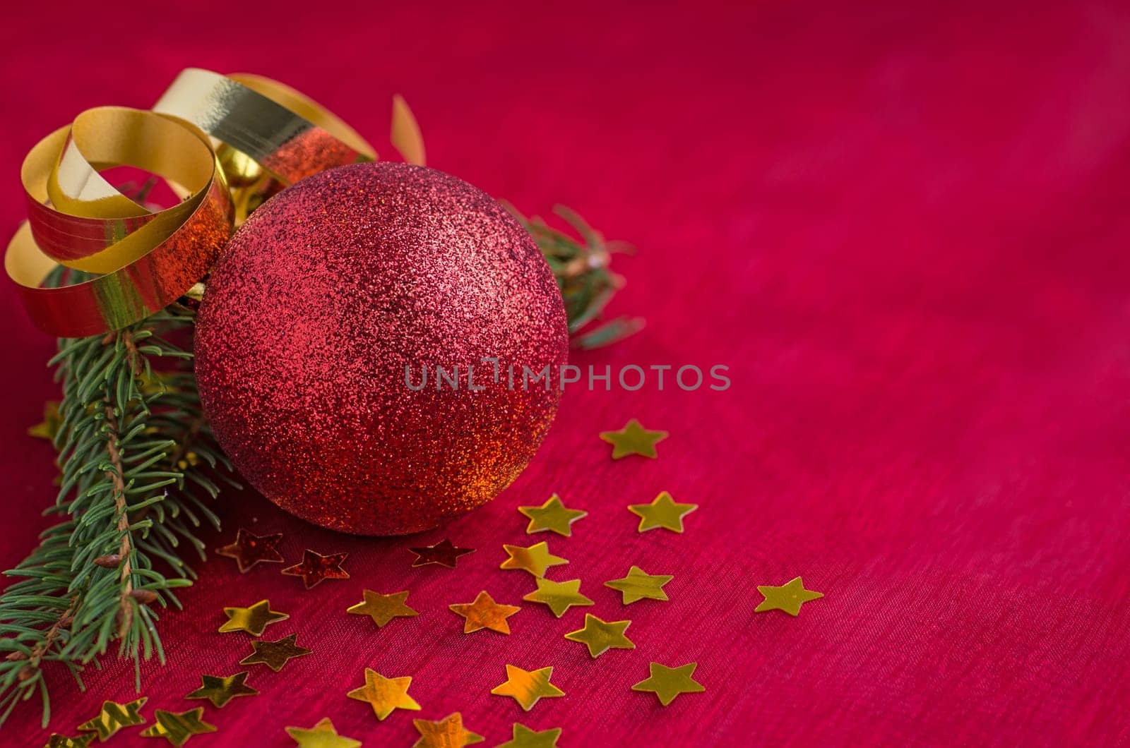 Christmas decoration with Christmas tree baubles