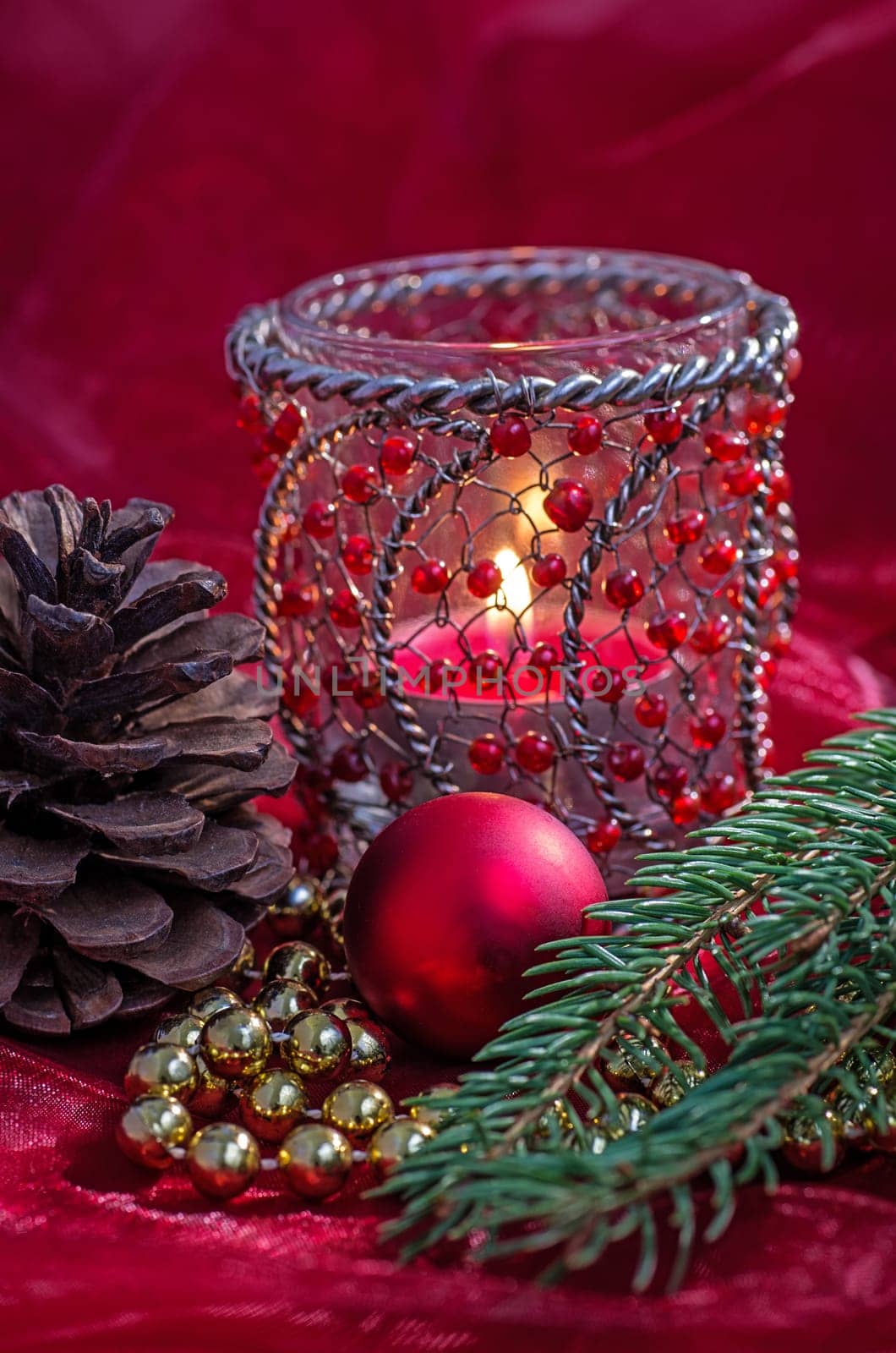 Christmas decoration with tea light