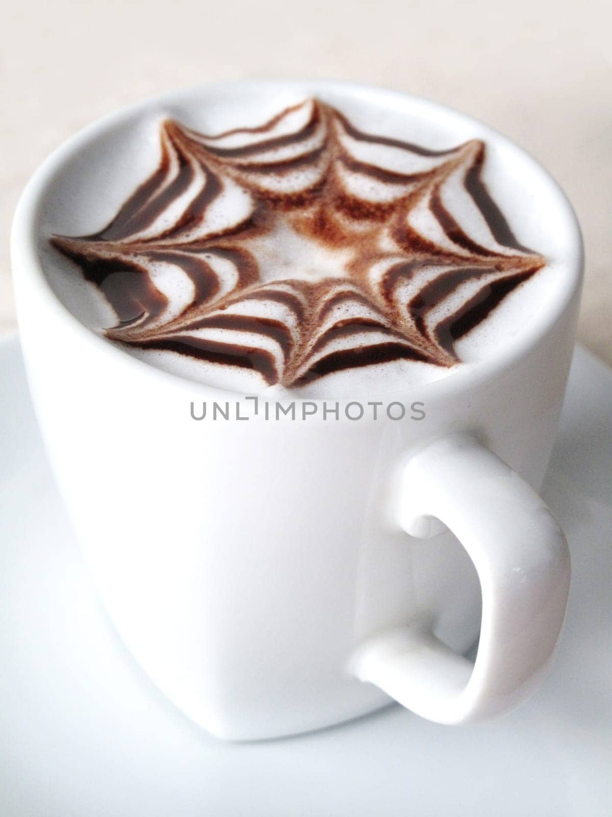 Coffee in a white cup