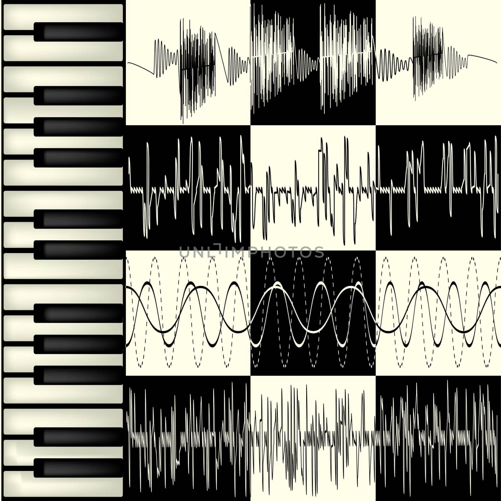 Keyboard abstract background. Mesh gradients used.