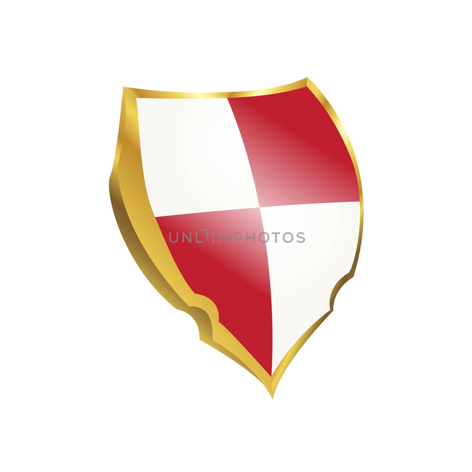 Protection shield with red and white colors