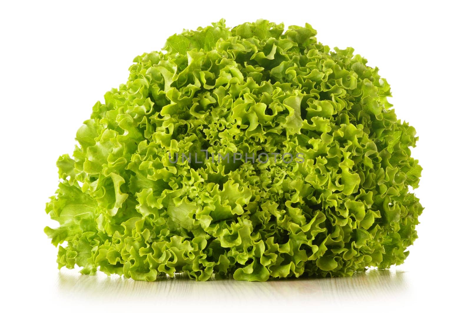 Green leaves lettuce isolated on white background