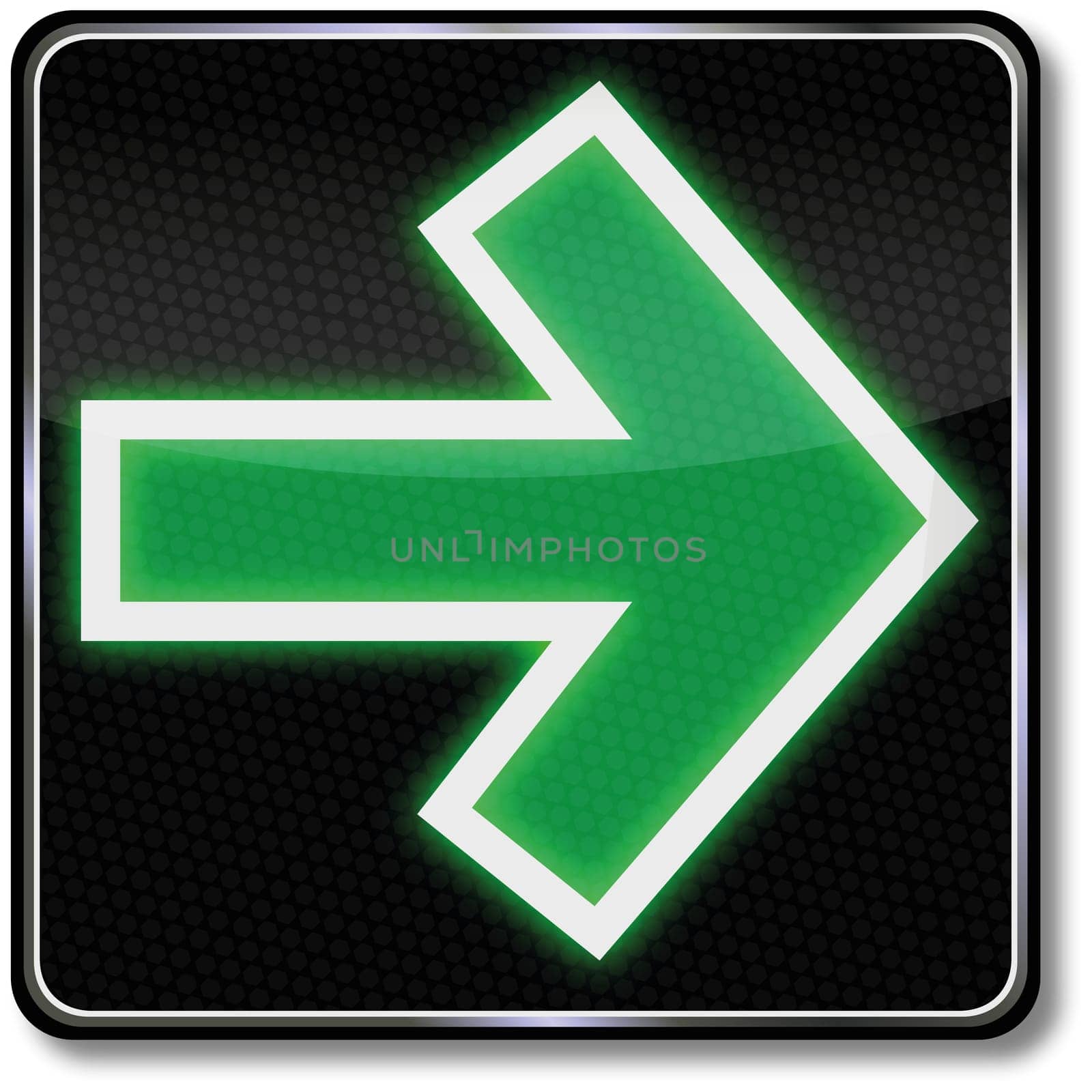 Traffic sign Green arrow at the traffic lights