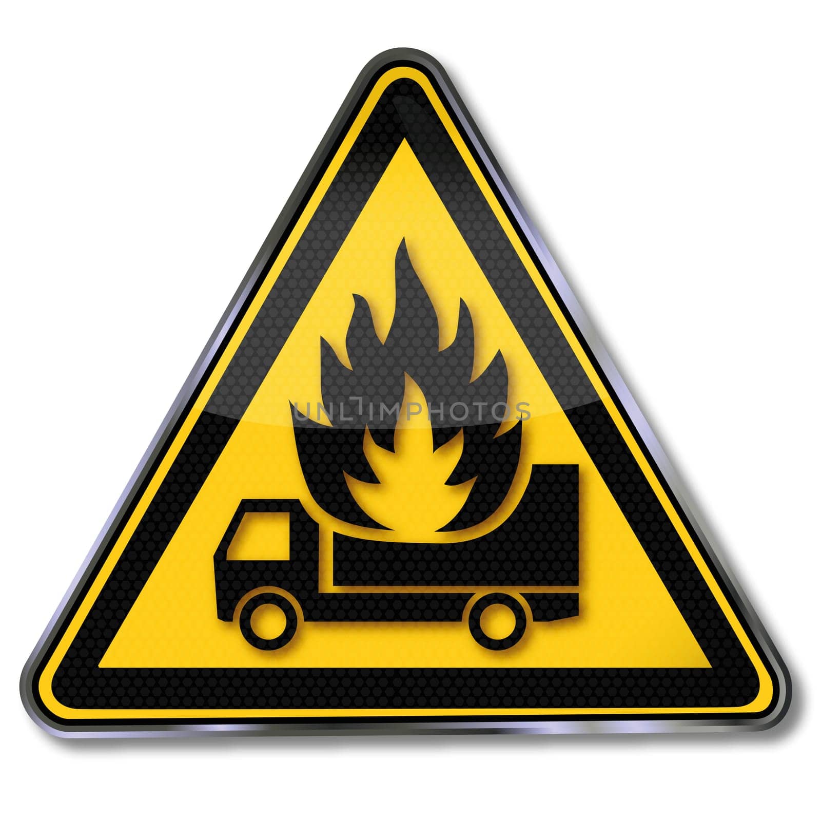 Sign Truck Fire