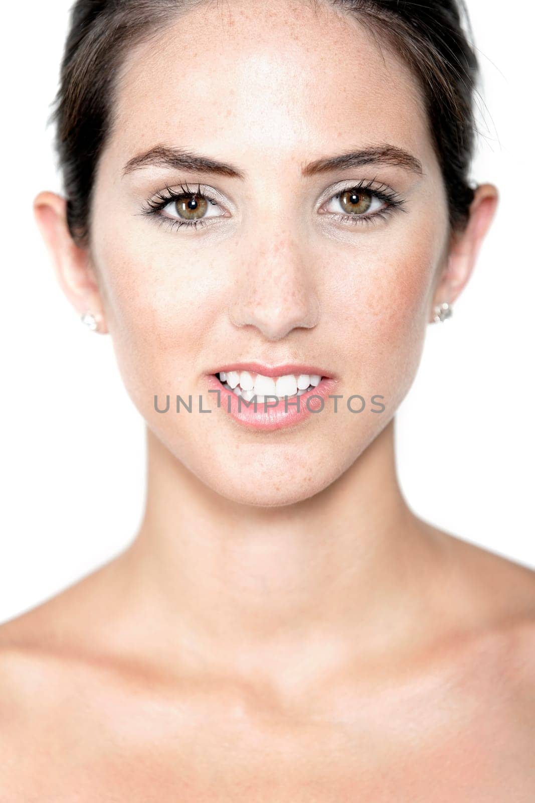 Beautiful young woman in a health and beauty style pose