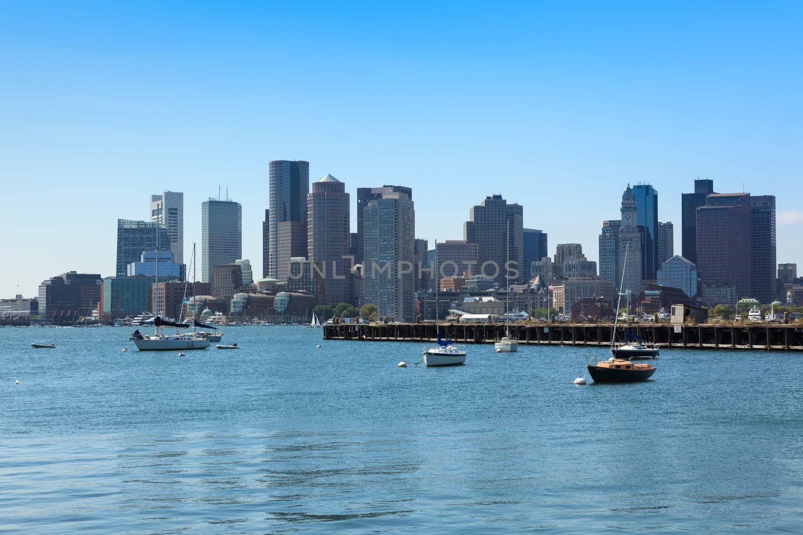 Boston skyline from East Boston, Massachusetts - USA