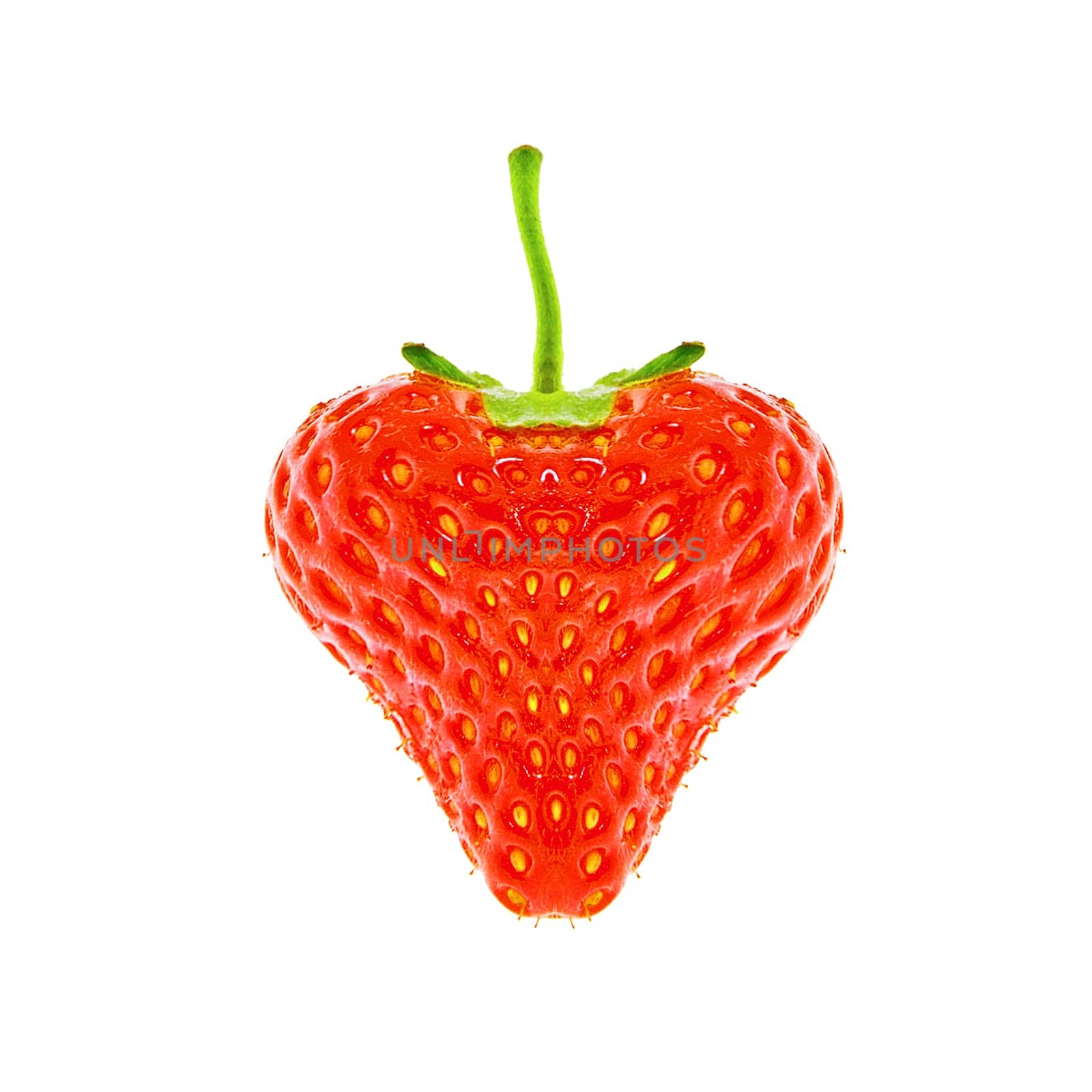 Strawberry in heart shape form