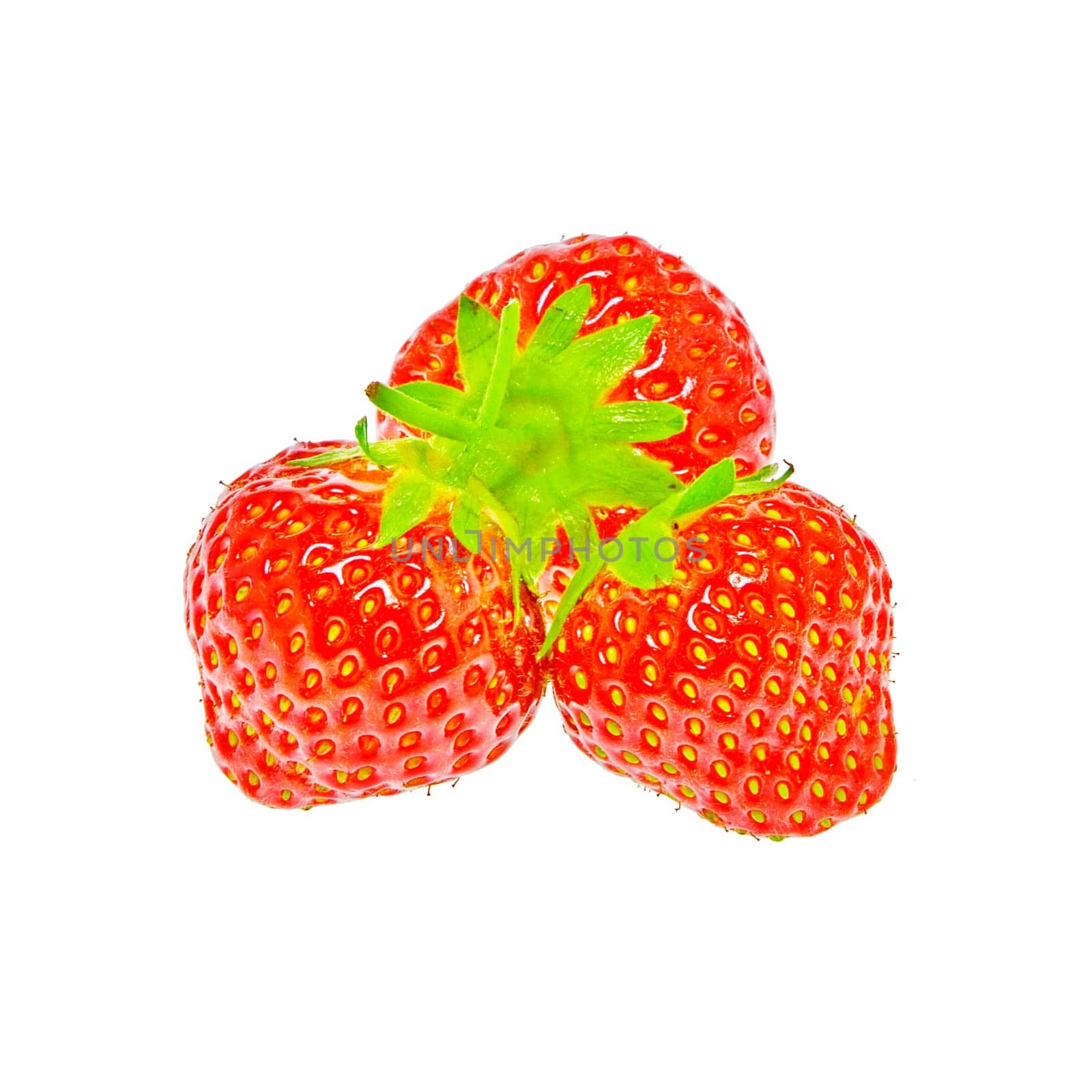 isolated Strawberries on white background