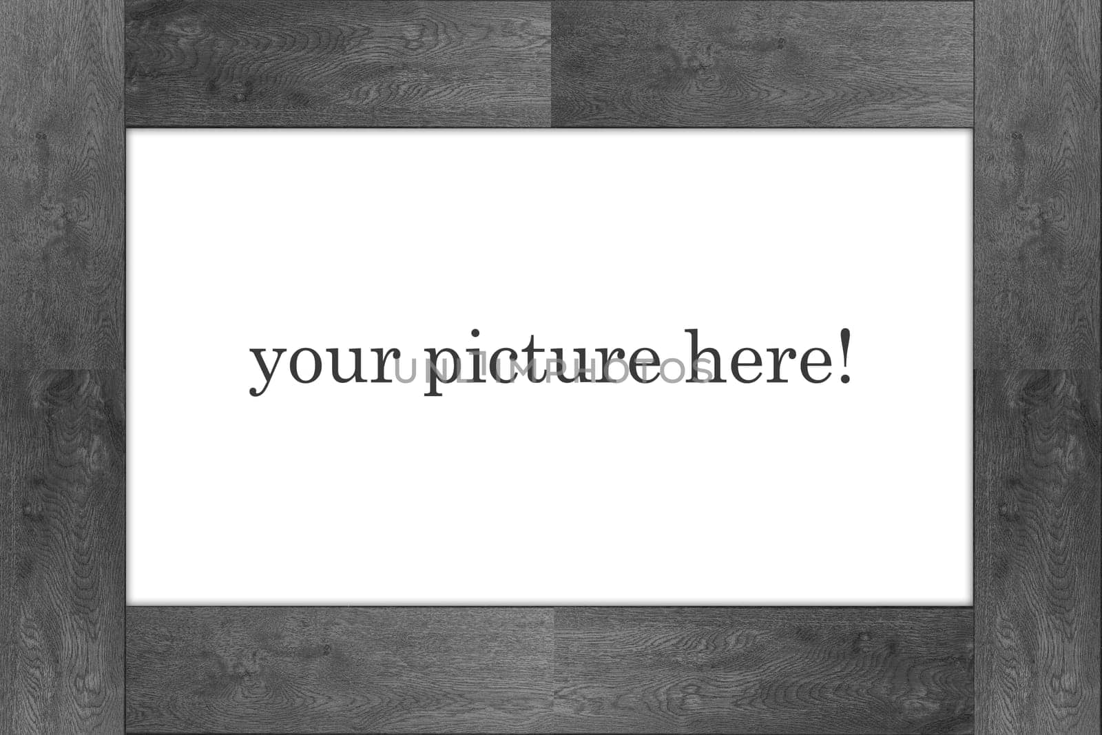 grey frame for photos isolated on white