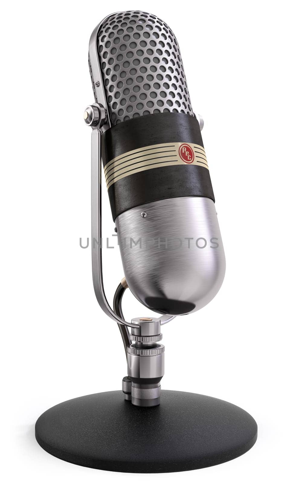 A vintage themed 50's microphone with clipping path included for those who need a different background. Please be advised:  Product design is origonaly made for this project and violates no trademarked design.