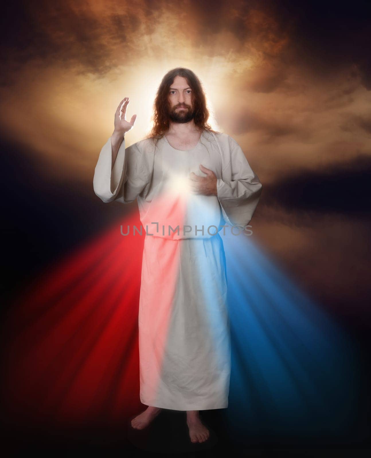 Divine Mercy image of Jesus as depicted by Sister Saint Faustina