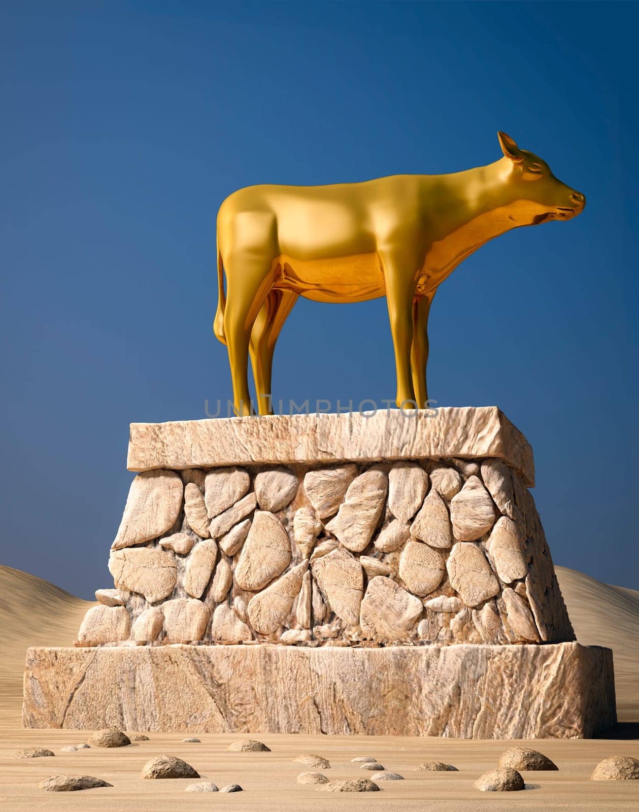 The golden calf as described in the book of Exodus