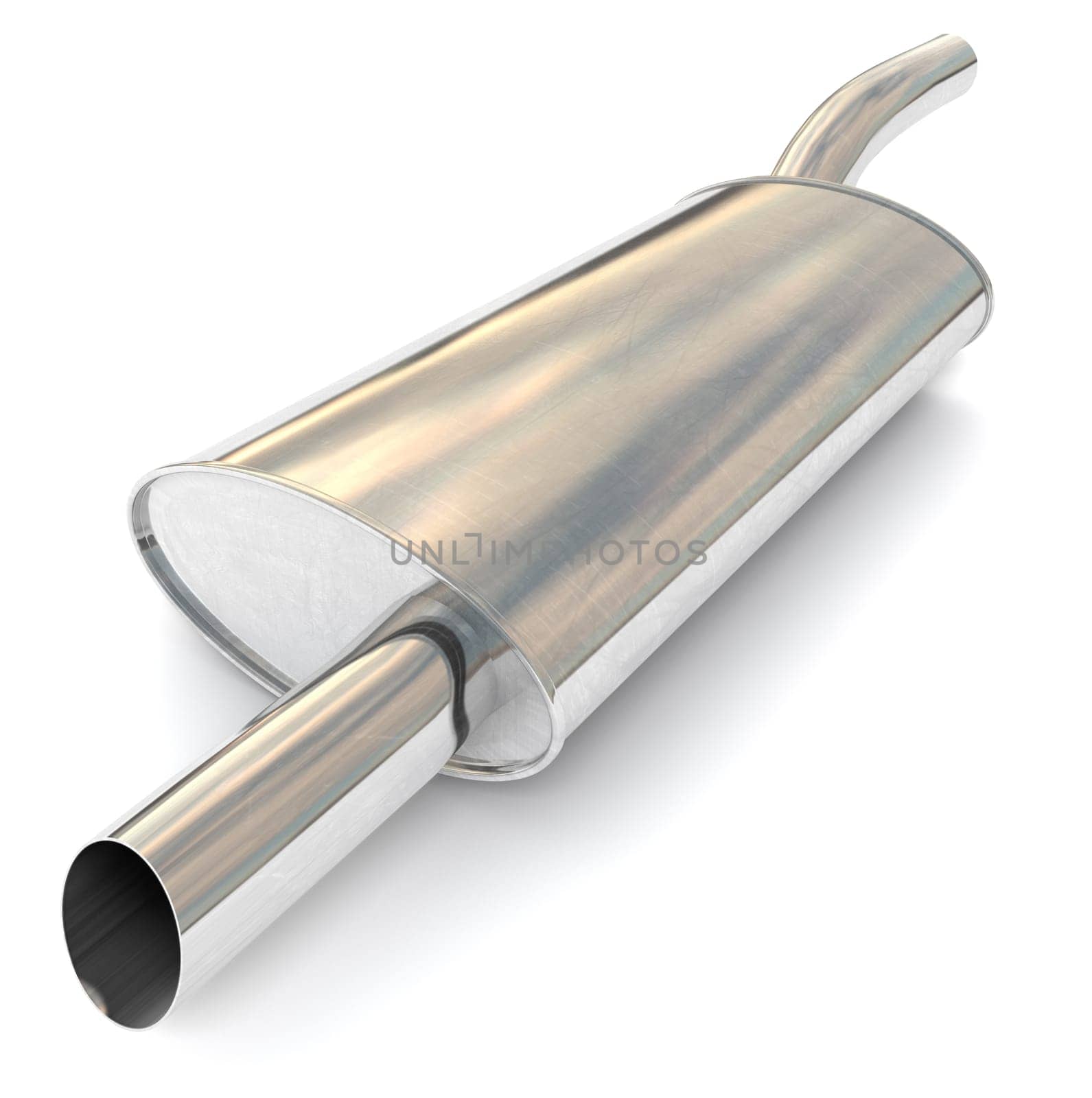 Car muffler isolated on a white background