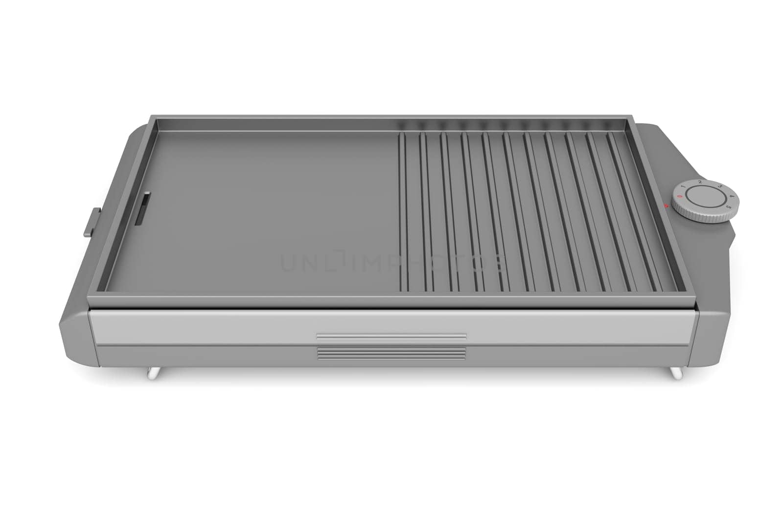 Electric barbecue on white background
