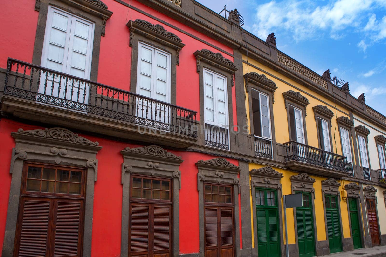 Las Palmas de Gran Canaria Vegueta colonial house facades Spain