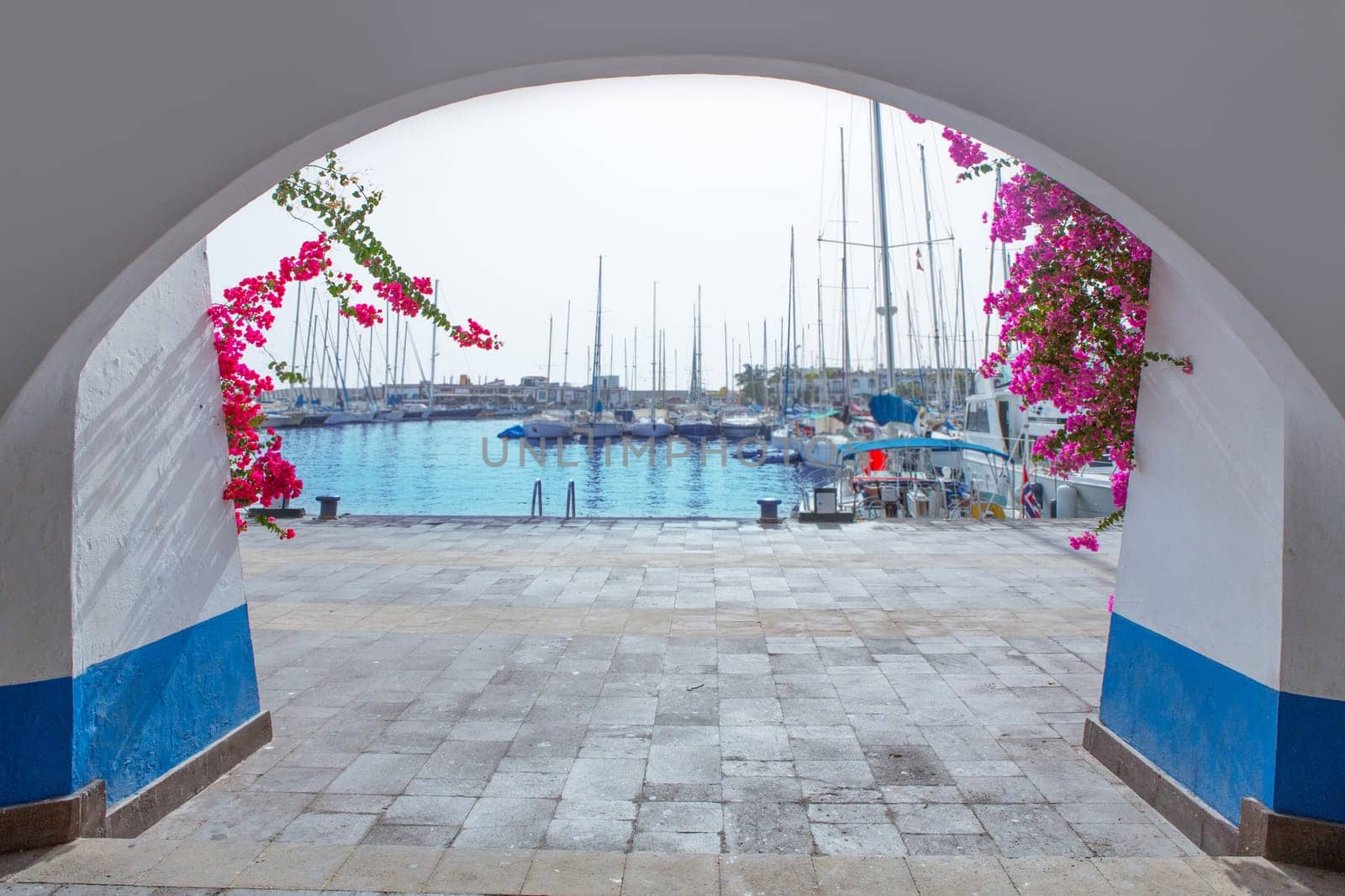 Gran canaria Puerto de Mogan marina boats in Canary Islands