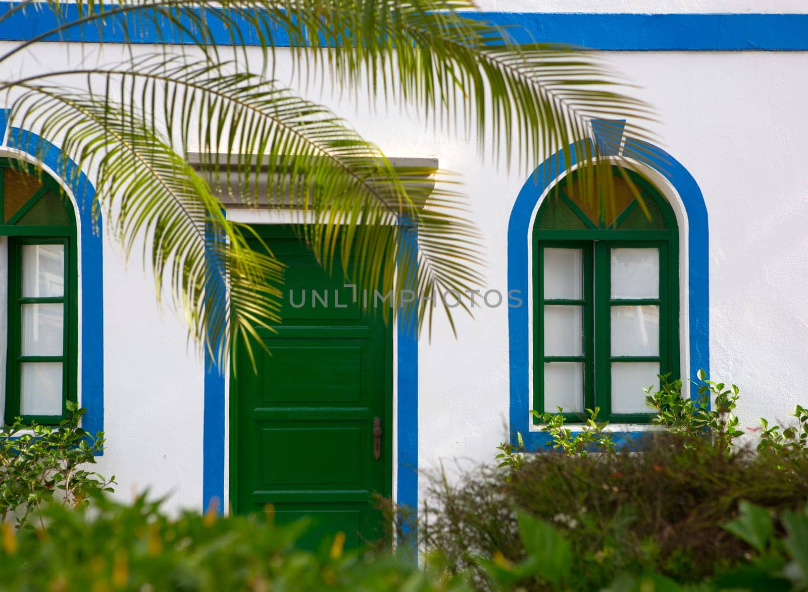 Gran canaria Puerto de Mogan white houses colonial in canary Islands