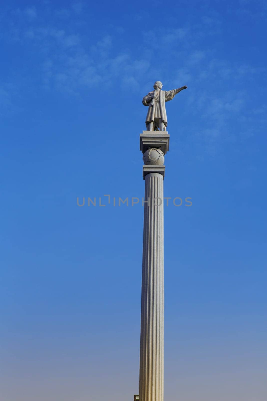 Cristobal Columbus colon statue in Maspalomas Gran Canaria
