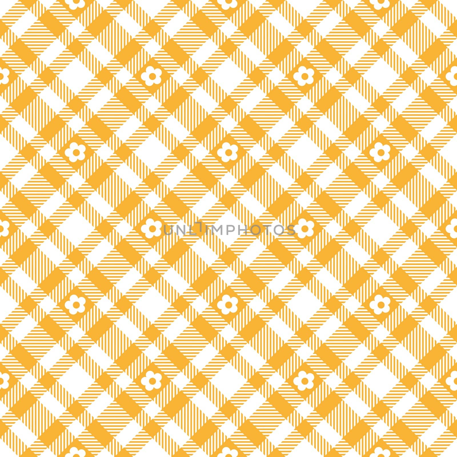Flowers on Plaid Tablecloths Pattern - Endless
