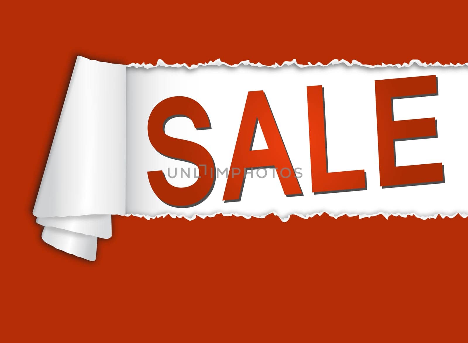 torn paper with SALE