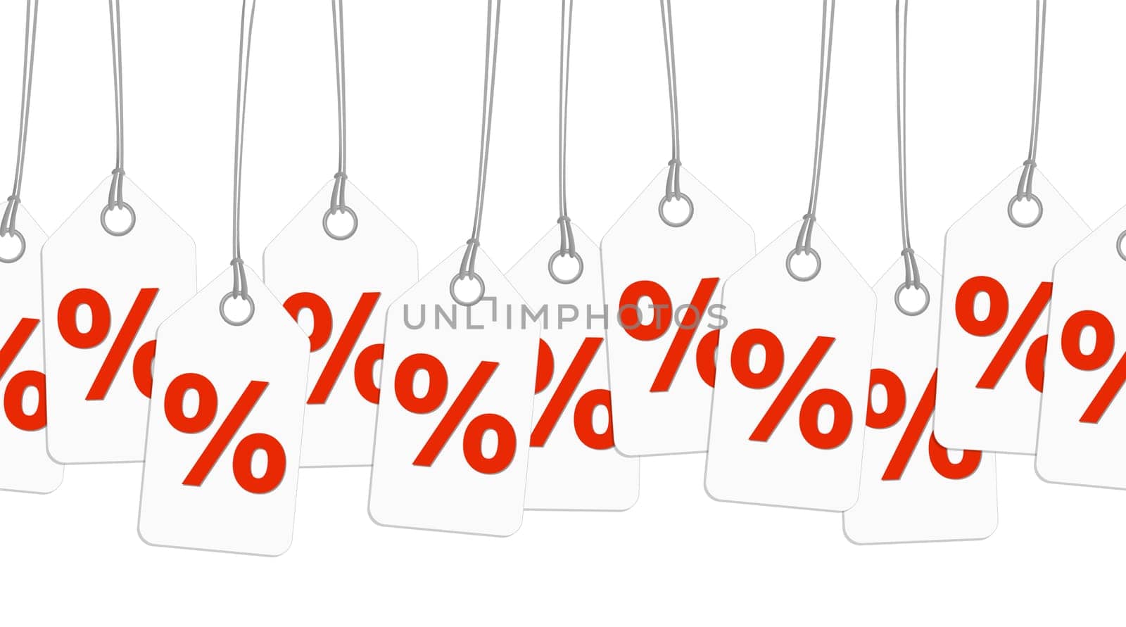 white pendant with % sign - endless