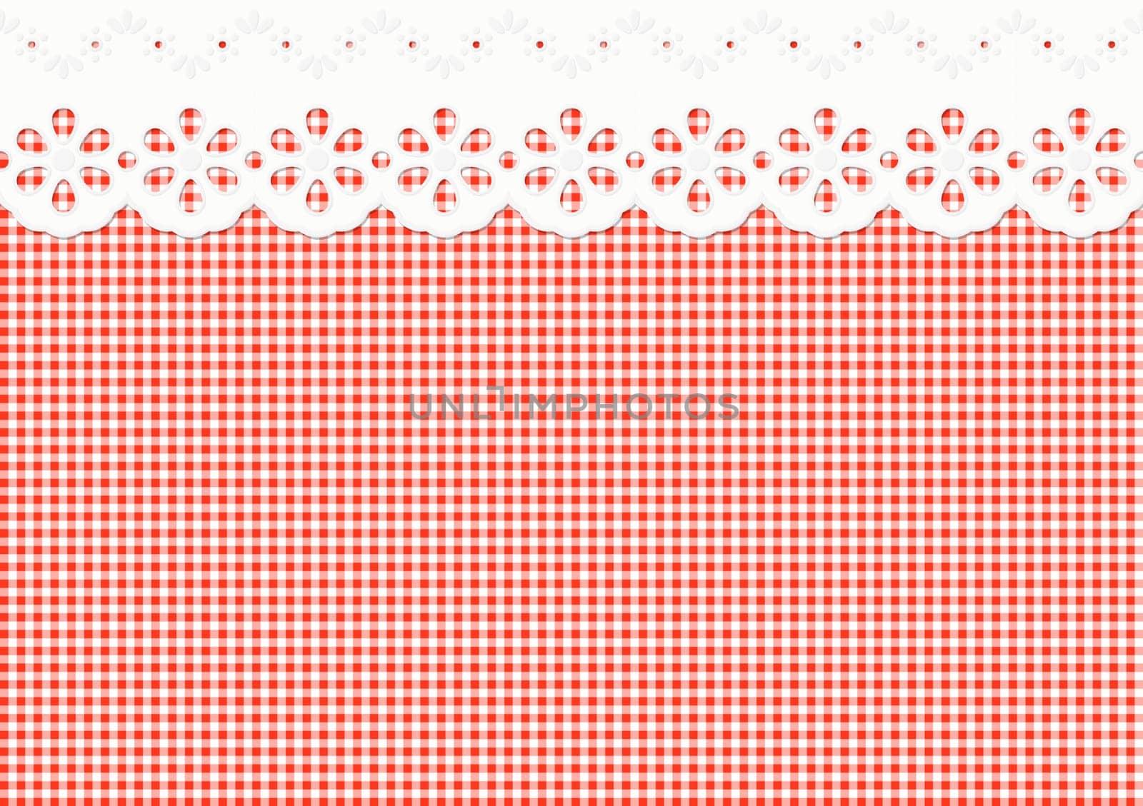 Festoon/Embellishment on Check Pattern - Endless