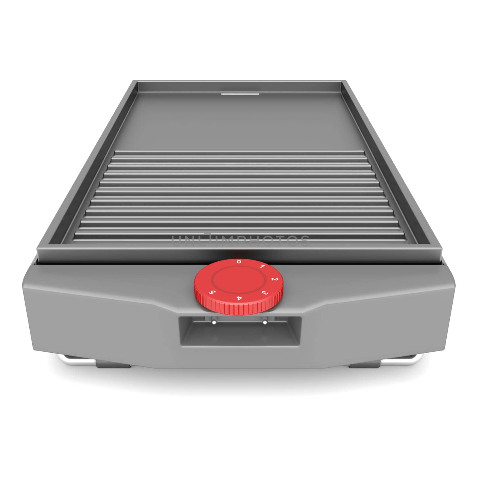 3D render of electric barbecue on white background