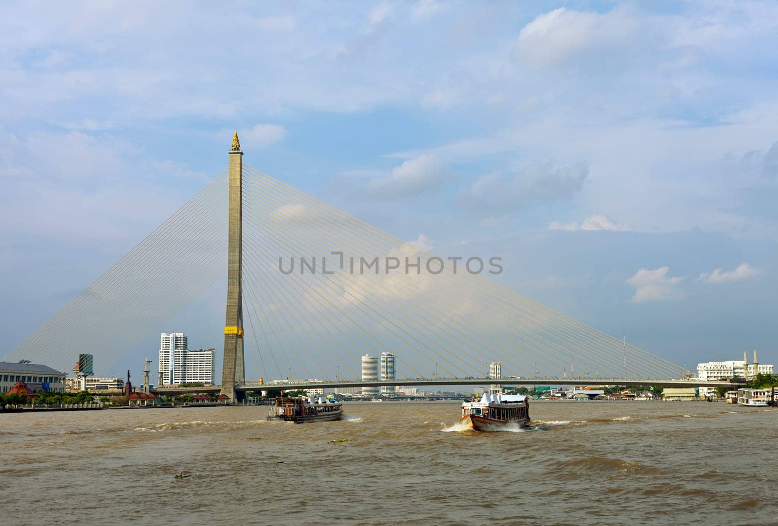 The Mega sling Bridge, Rama 8, in Thailand