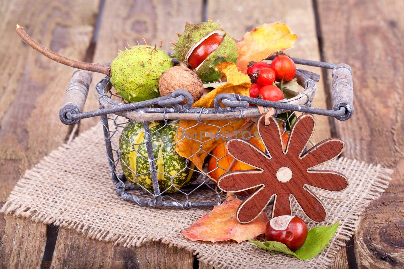 Basket of autumn clothes