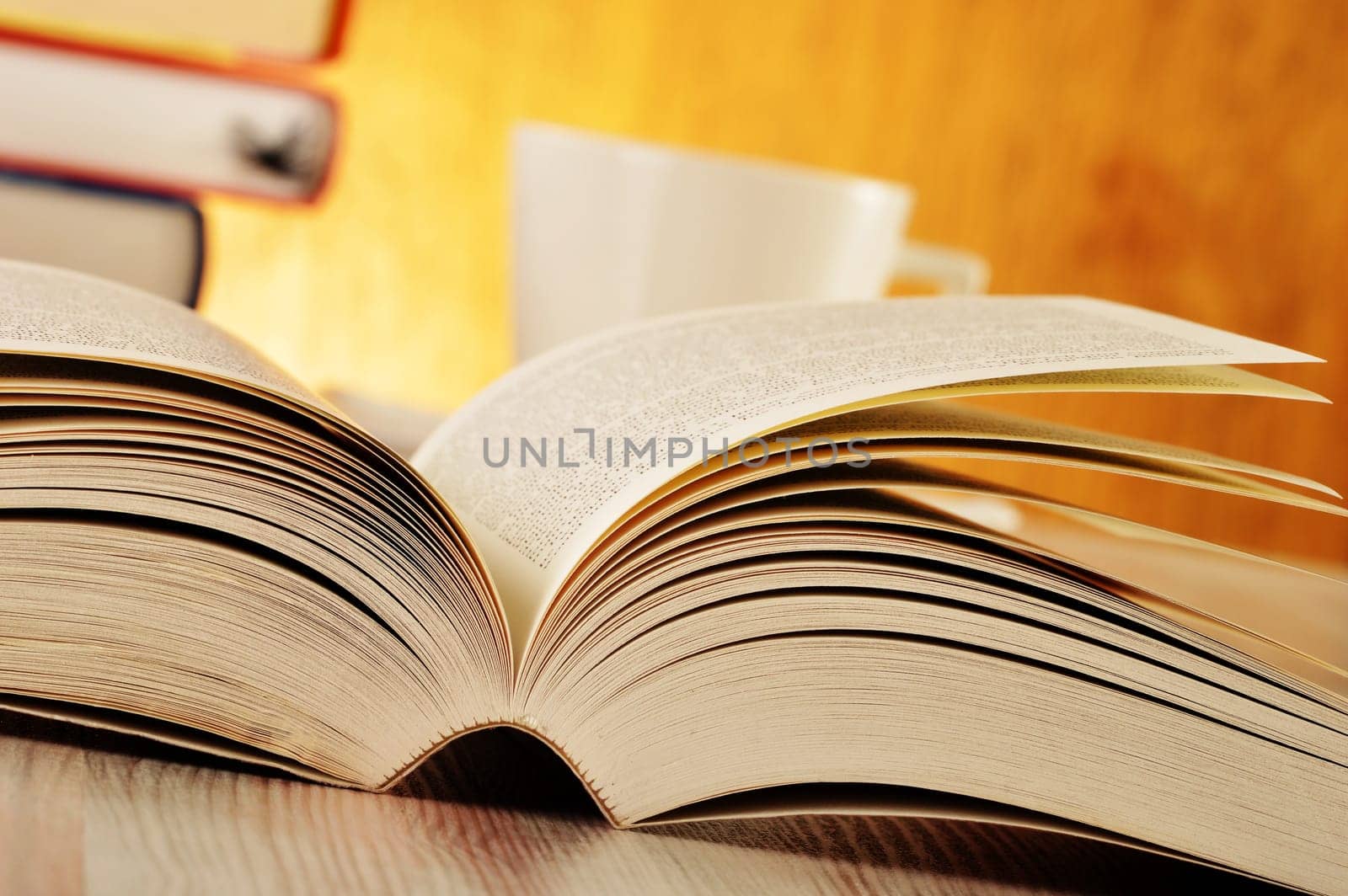 Composition with book on the table