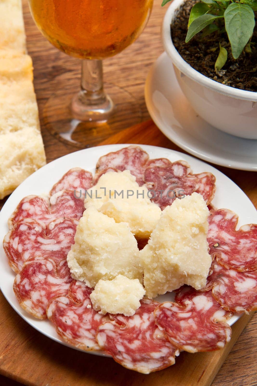 salami and Parmesan