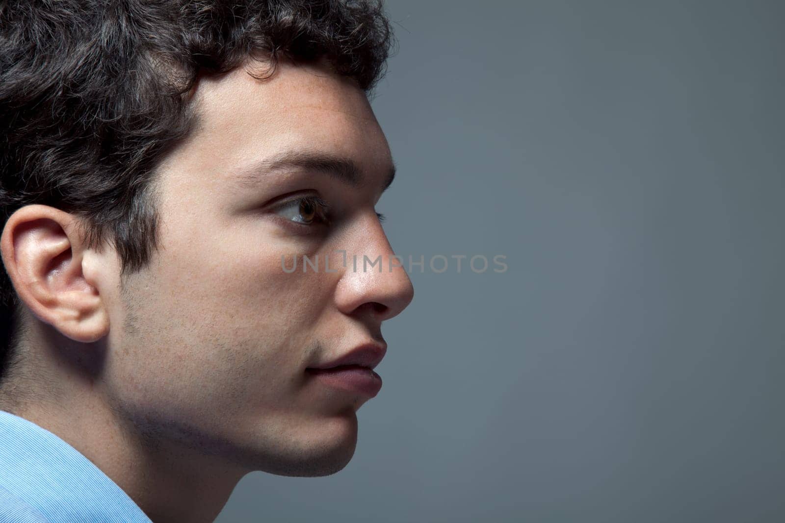 Portait close up of an young man