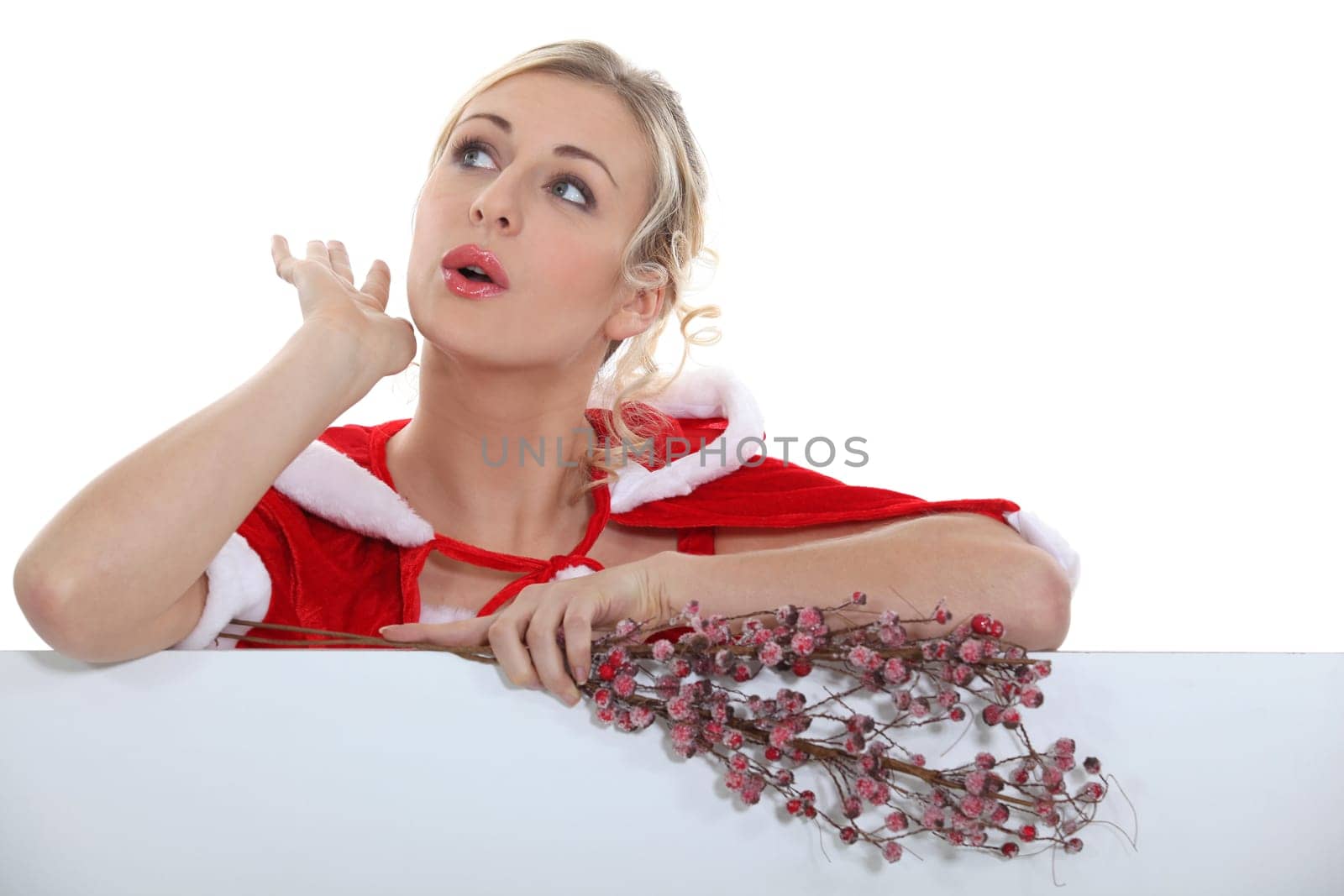 woman in a Santa Claus suit