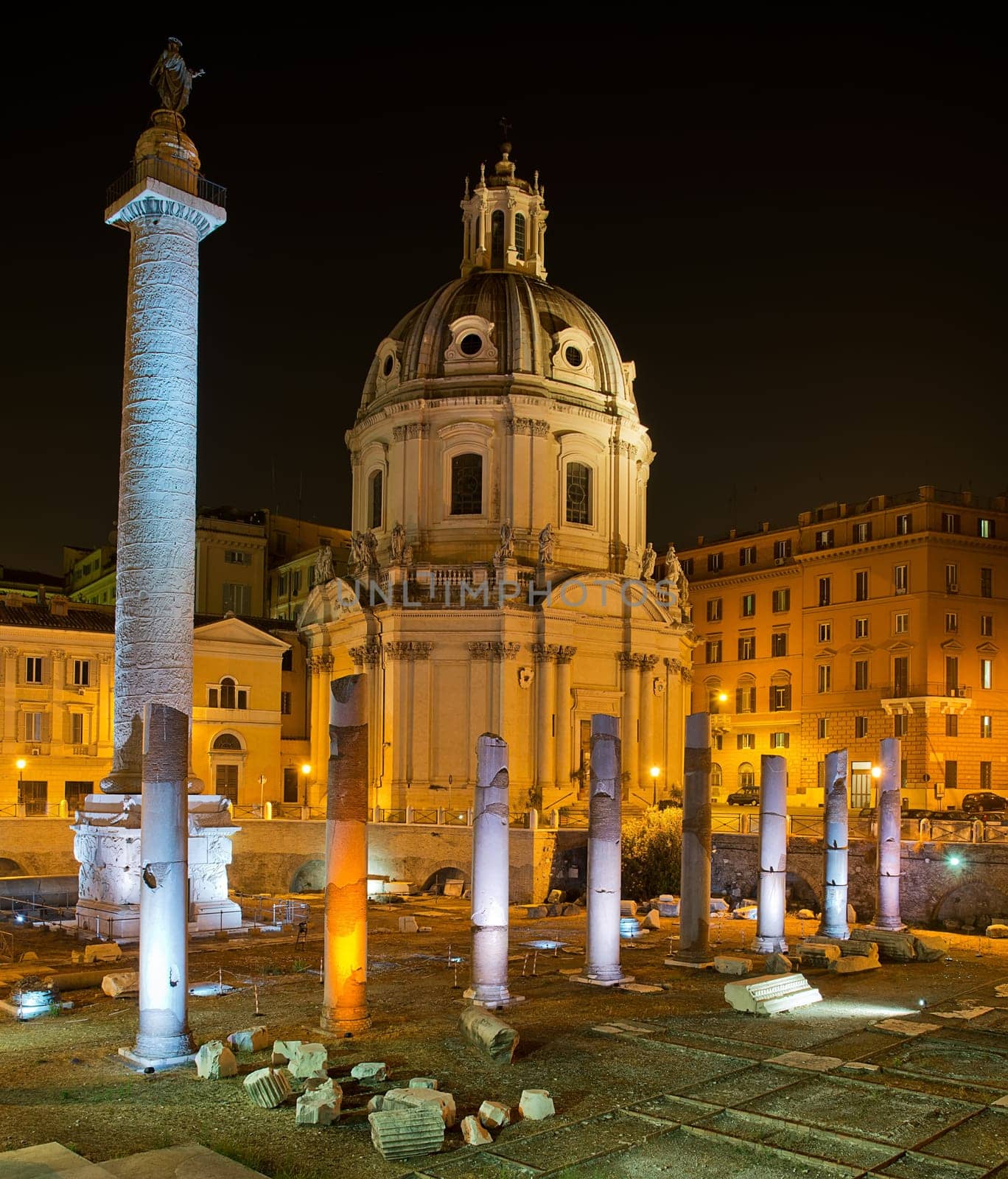 beautiful night image of the eternal city