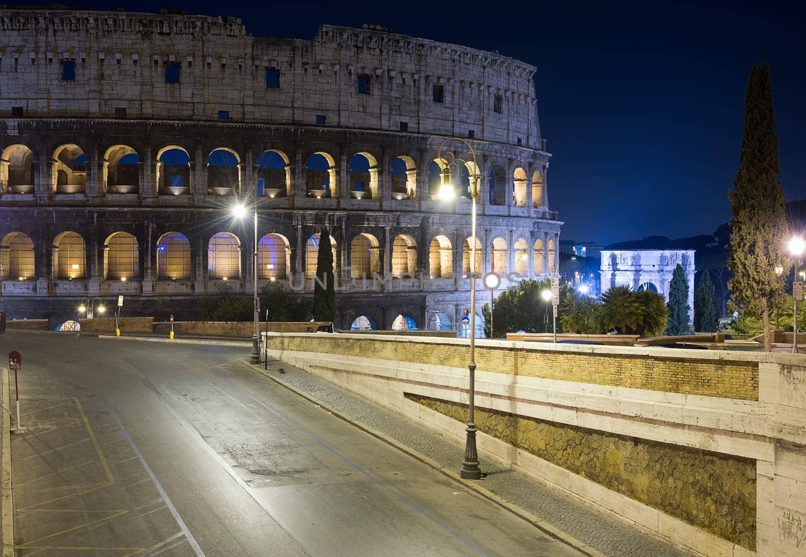 beautiful night image of the eternal city