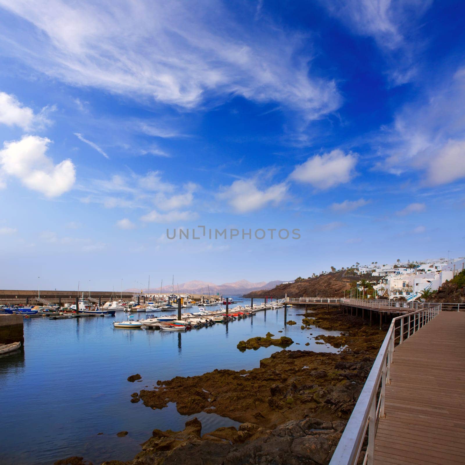 Lanzarote Puerto del Carmen port in Canary Islands