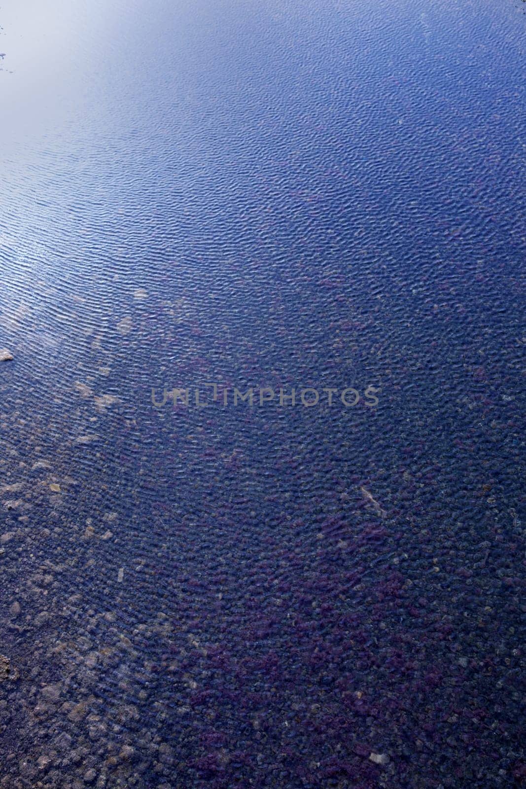 blue river water texture with volcanic rolling stones ripple texture