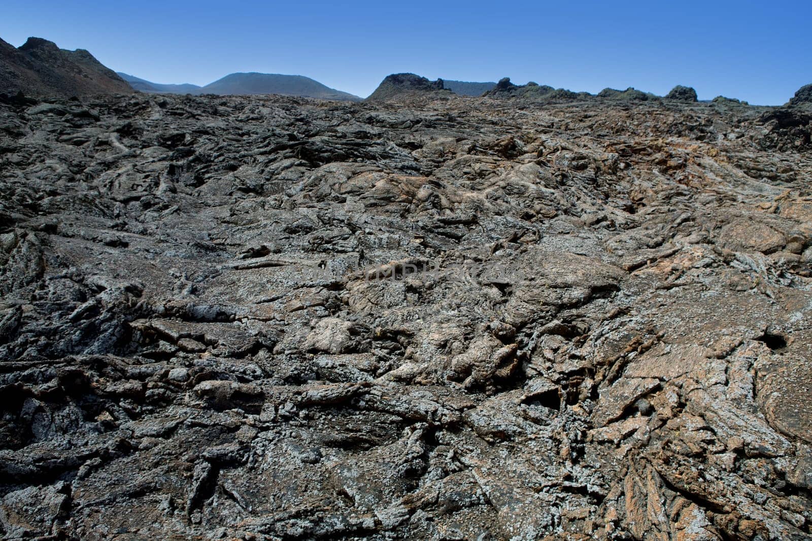 Lanzarote Timanfaya National Park Fire Mountains volcanic lava stone In Canary Islands
