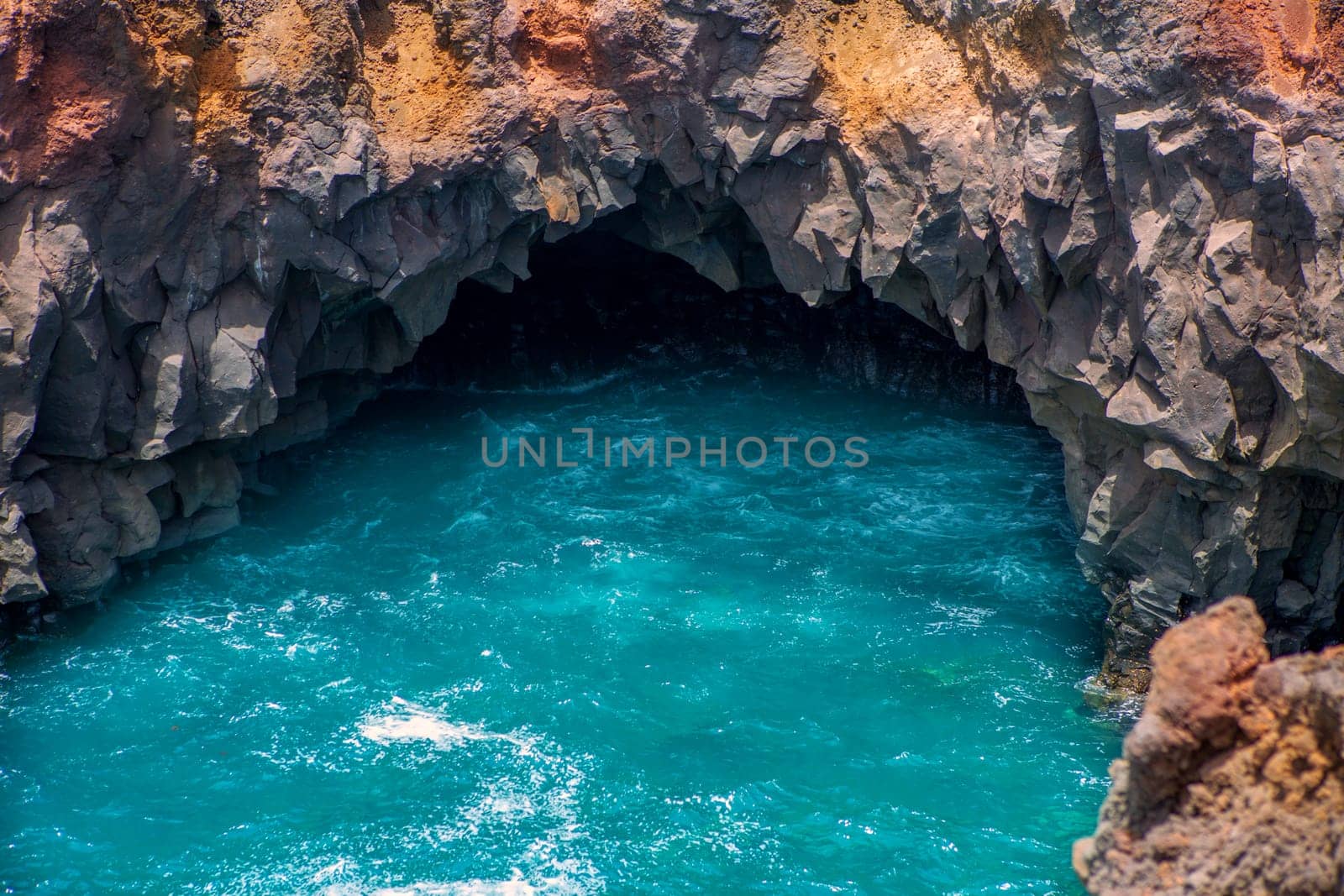 Lanzarote Los hervideros like boiling water caves in canary Islands
