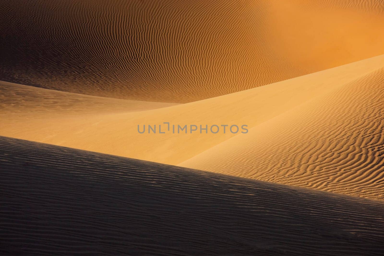 Picture of sand dunes in the Sahara desert of Morocco.