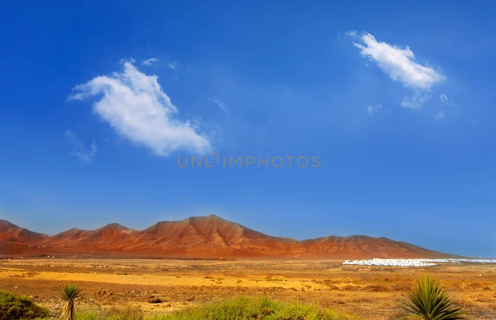 Ajaches mountain in Lanzarote Punta Papagayo at Canary Islands