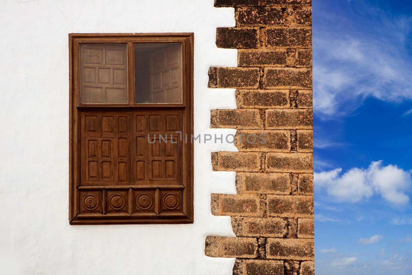 Lanzarote Teguise white and stone village in Canary Islands