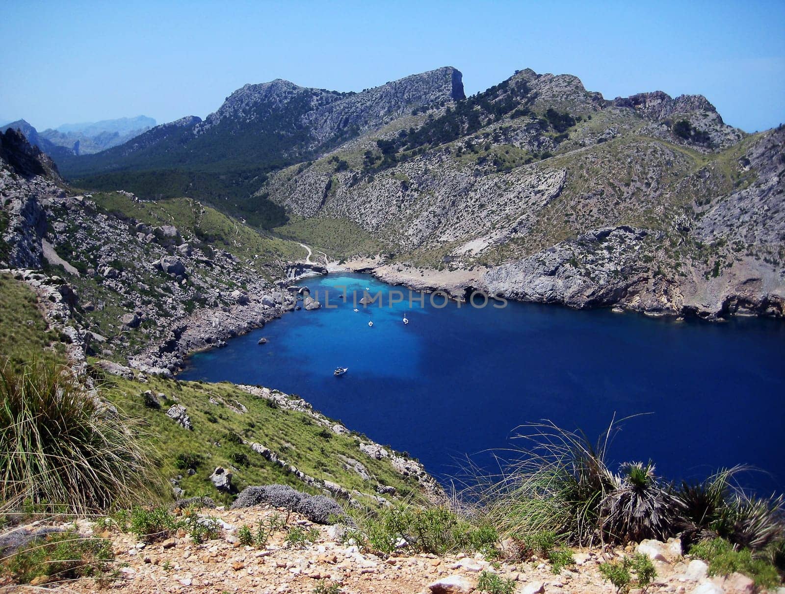 Bay Cala Figuera in the north of the isle majorca, spain