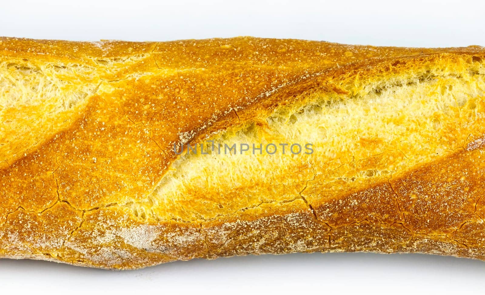 rye bread loaf isolated on white background